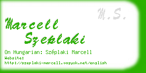 marcell szeplaki business card